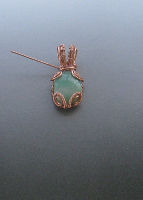 Dianna Biehl Mooses's Cabochon Woven Wire Pendant  - , Wire Weaving, Wire Wrapping, Wrapping, Wire Wrapping Jewelry, Weaving, Wire Weaving, Weaving Wire, 